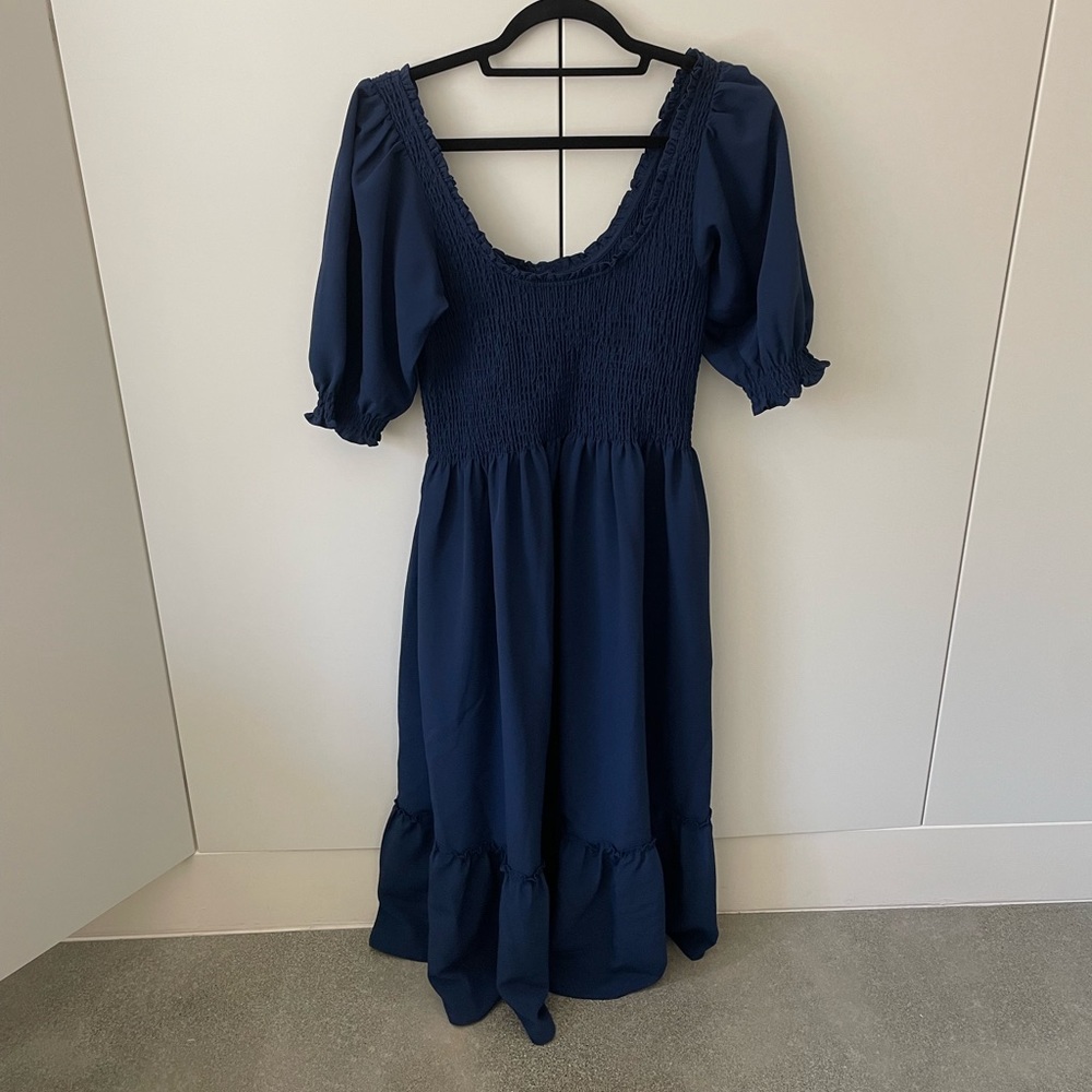 Hill house nap dress short sleeve maxi, size M